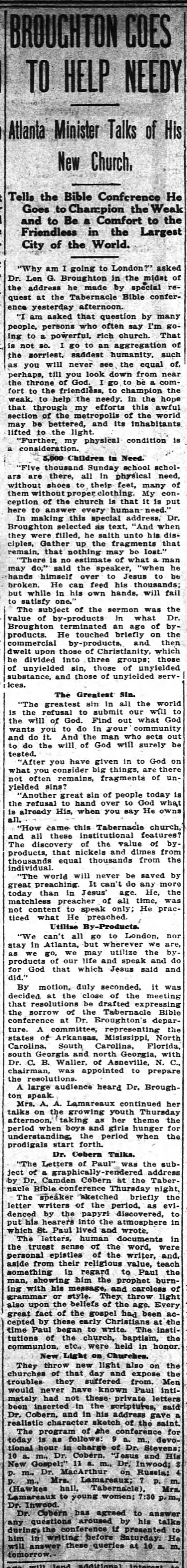 Conference Bryan Attended but not mentioned (see article in Our Mountain Home)